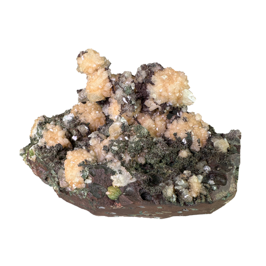 Orange Stellerite with Heulandite
