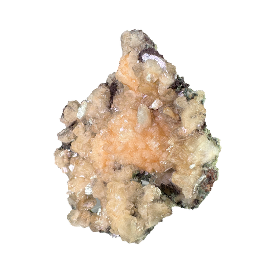 Orange Stellerite with Heulandite