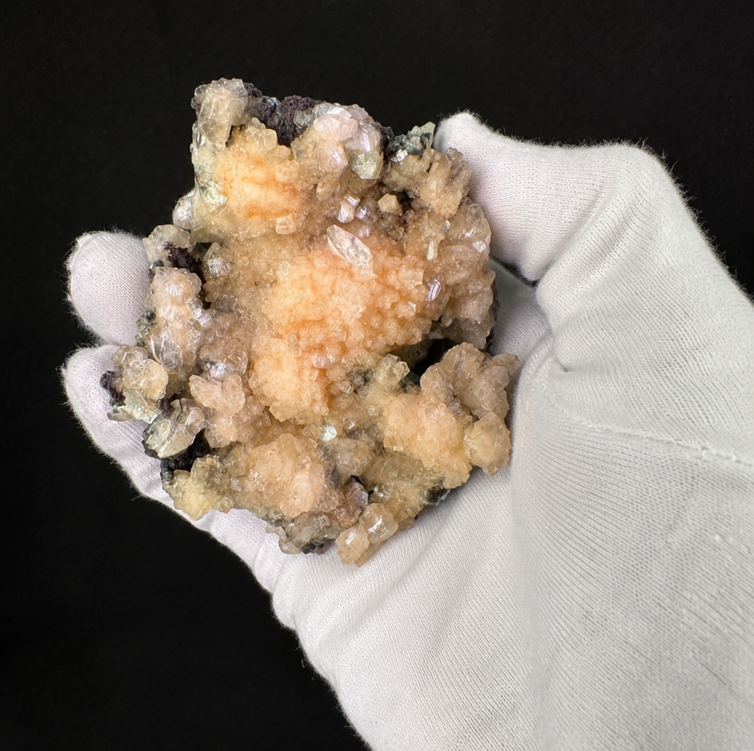 Orange Stellerite with Heulandite