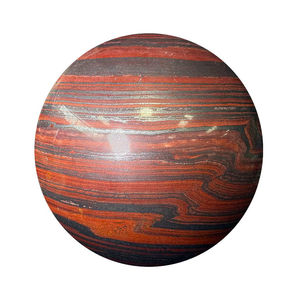 Banded hematite Jasper Sphere