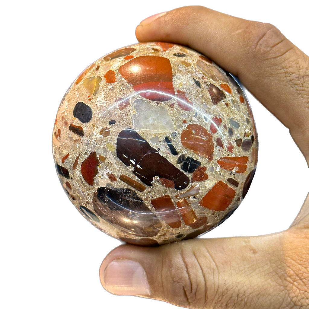 Conglomerate Jasper Sphere
