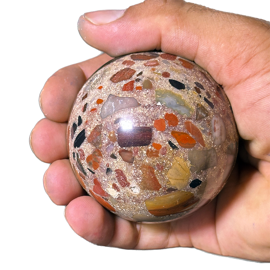 Conglomerate Jasper Sphere