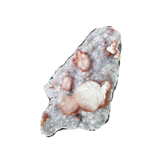 Red Apophyllite with Mordenite and Stilbite