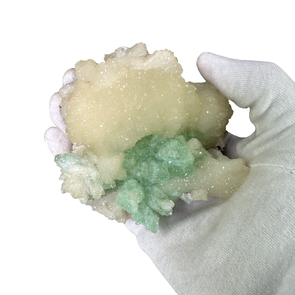 Stilbite with Green Apophyllite