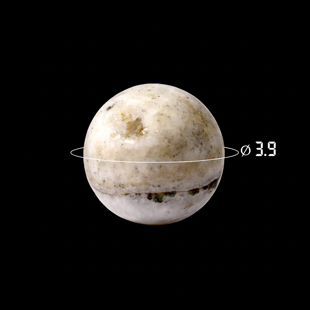 Pyrite in Quartz Sphere