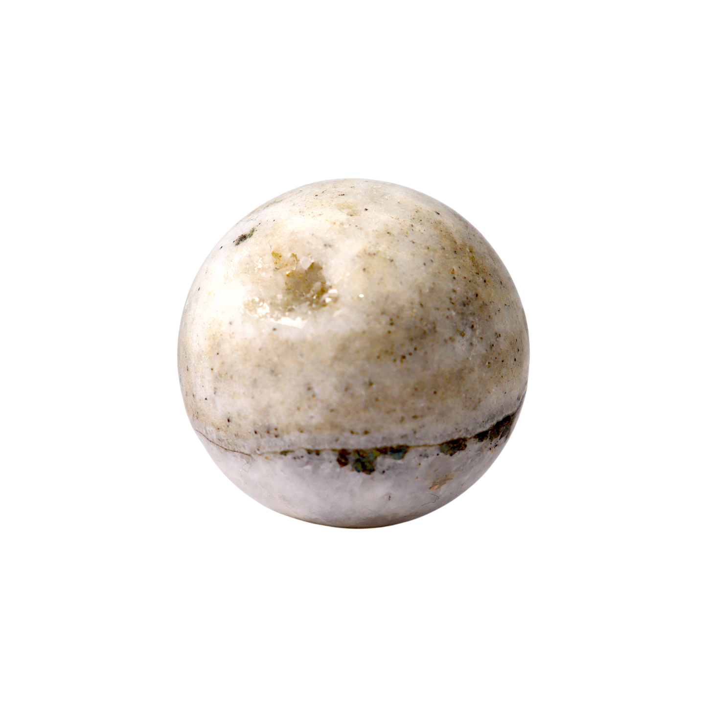 Pyrite in Quartz Sphere