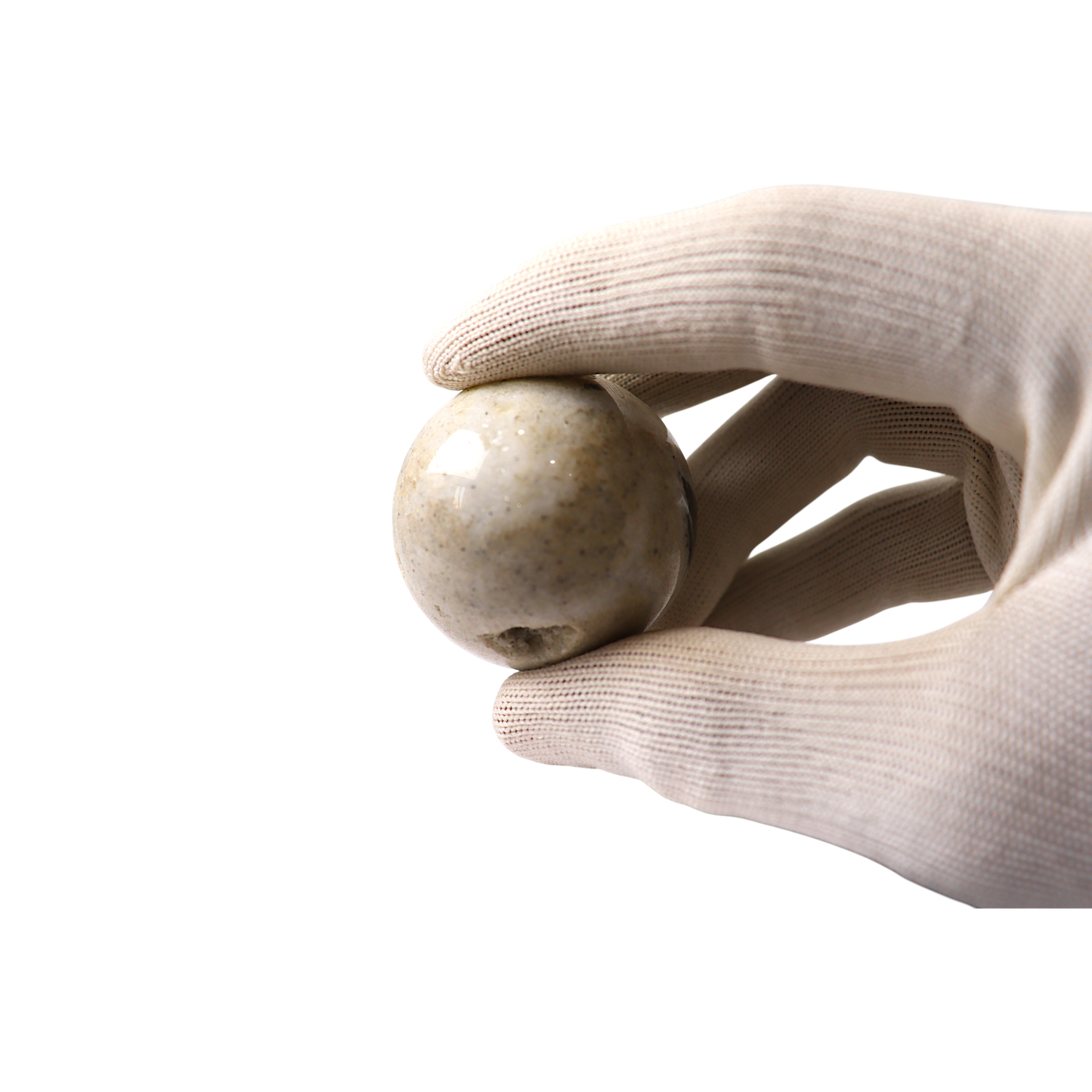 Pyrite in Quartz Sphere