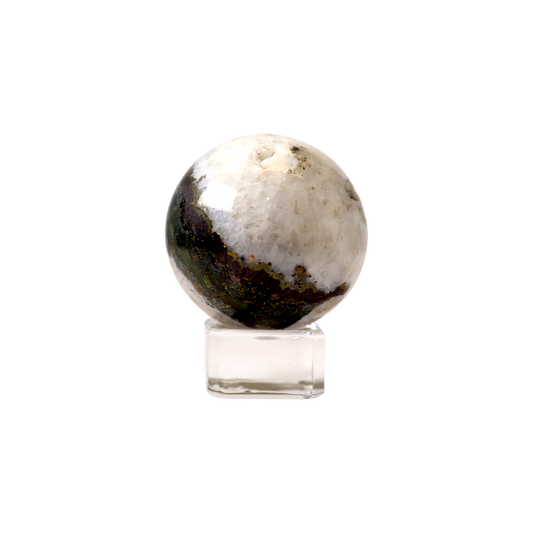 Pyrite in Quartz Sphere