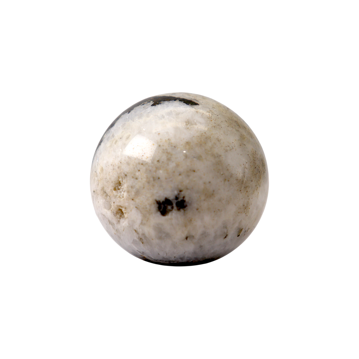 Pyrite in Quartz Sphere