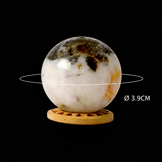 Pyrite in Quartz Sphere