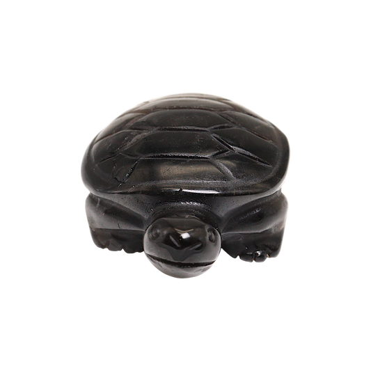 Smoky Quartz Turtle Carving
