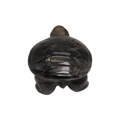 Smoky Quartz Turtle Carving