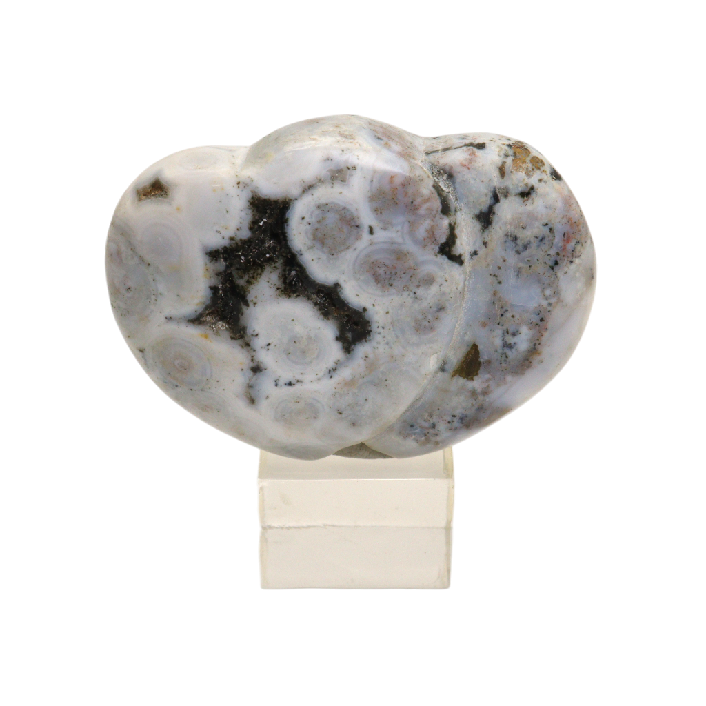 Ocean Jasper Heart Carving