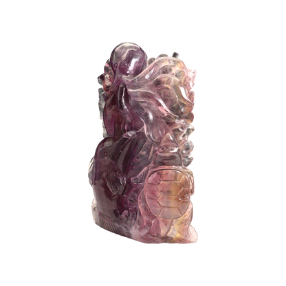 Multi-Coloured Fluorite Carving Octopus, Dolphin , Turtle