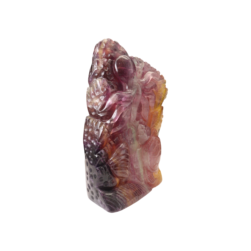 Multi-Coloured Fluorite Carving Octopus, Dolphin , Turtle