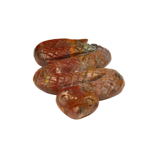 Ocean Jasper Snake Carving