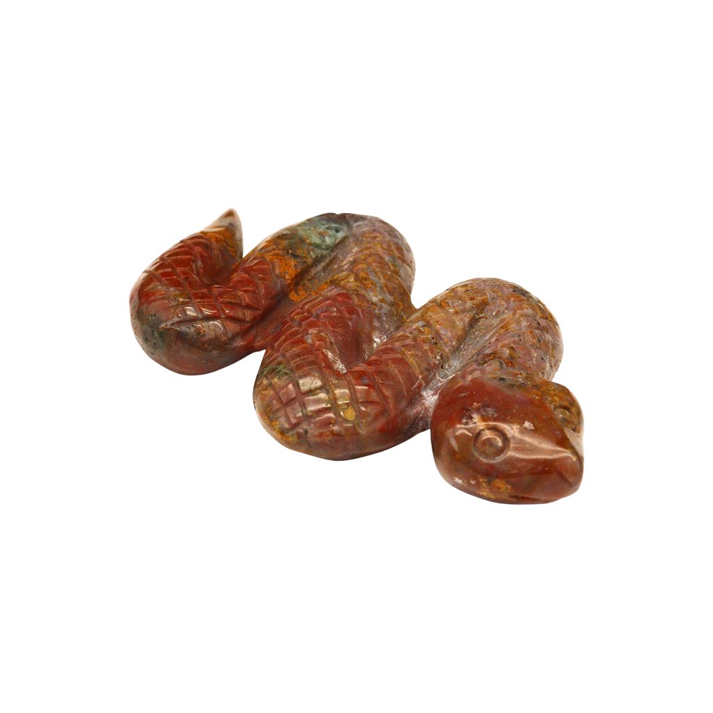 Ocean Jasper Snake Carving