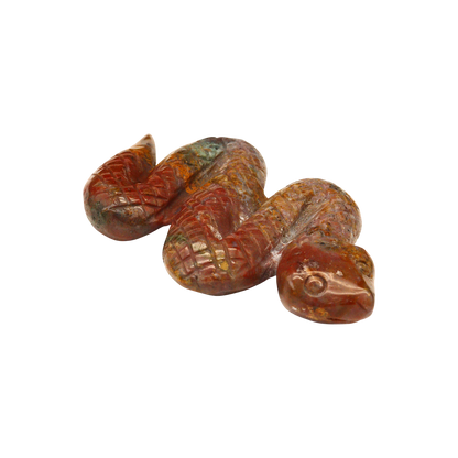 Ocean Jasper Snake Carving