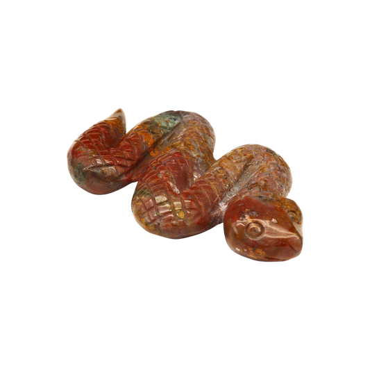 Ocean Jasper Snake Carving