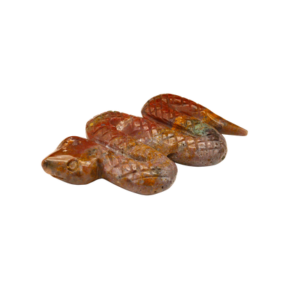 Ocean Jasper Snake Carving