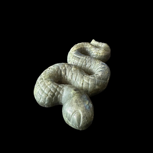 Labradorite Snake Carving