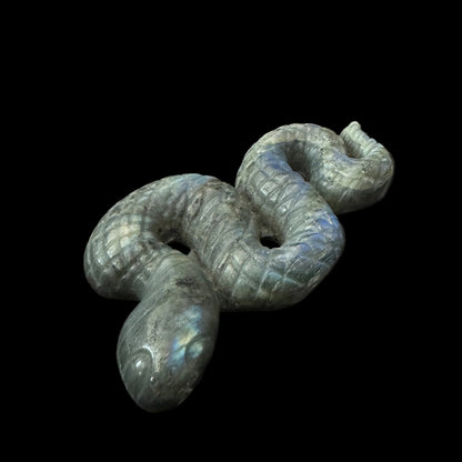 Labradorite Snake Carving