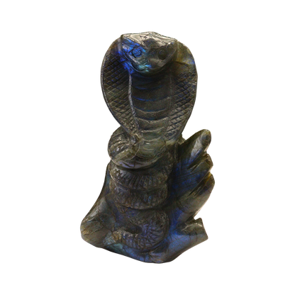 King Cobra Snake Carving – Labradorite
