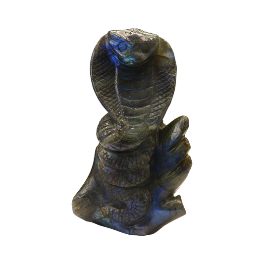 King Cobra Snake Carving – Labradorite