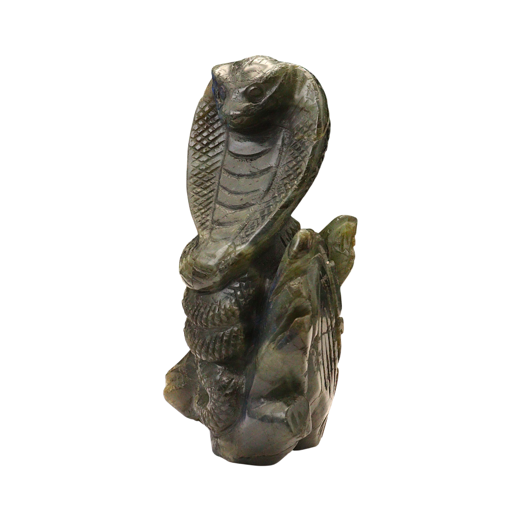 King Cobra Snake Carving – Labradorite