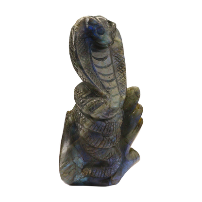 King Cobra Snake Carving – Labradorite