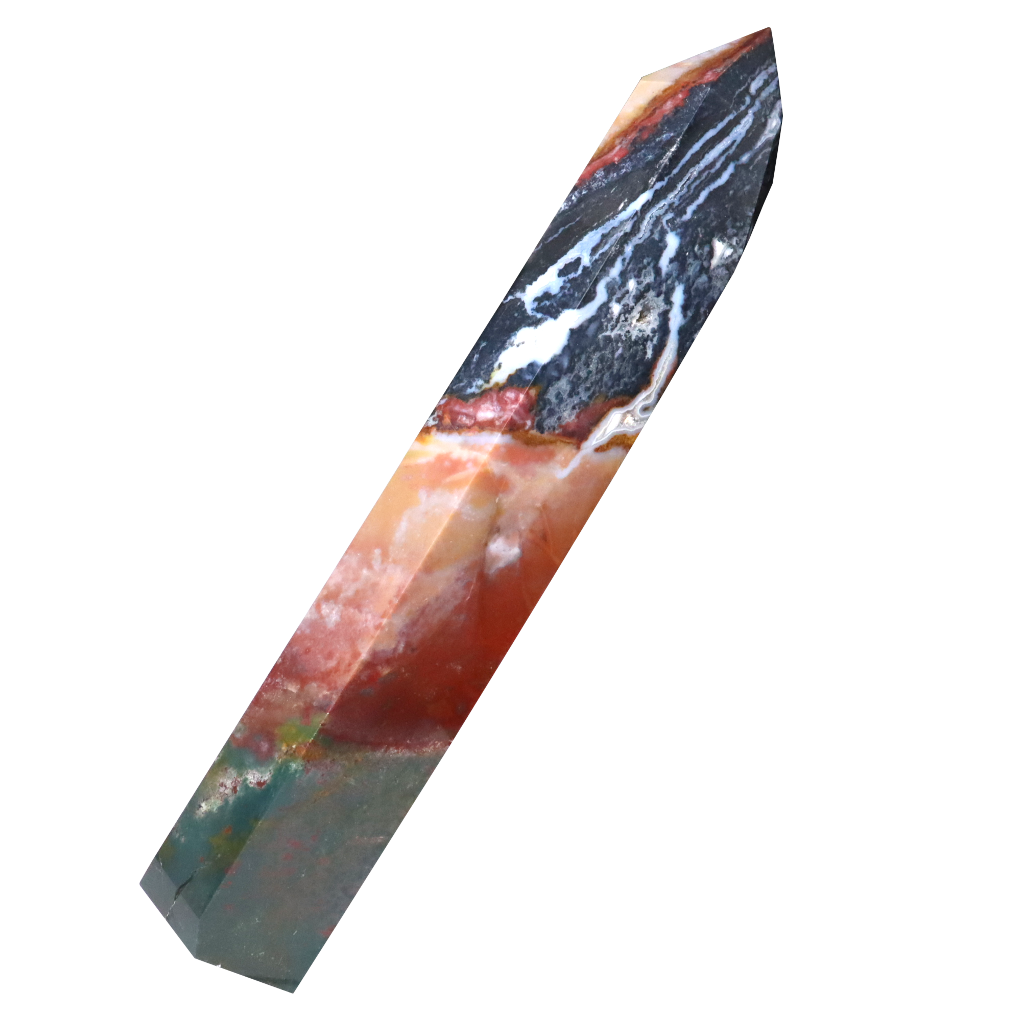 Multi Agate Tower - Zebra, Fancy, Bloodstone