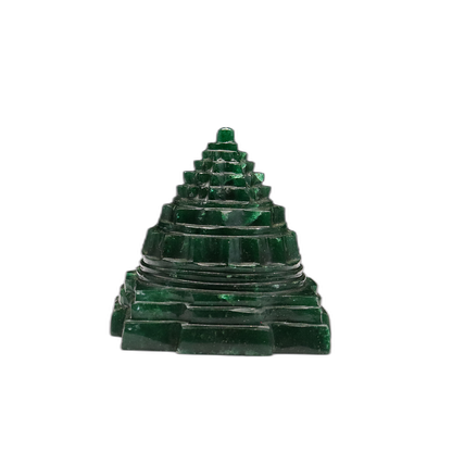 Dark Green Aventurine Shree Yantra Carving