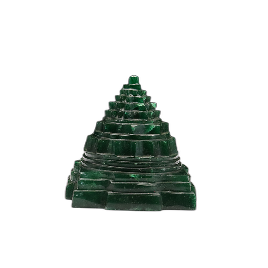Dark Green Aventurine Shree Yantra Carving