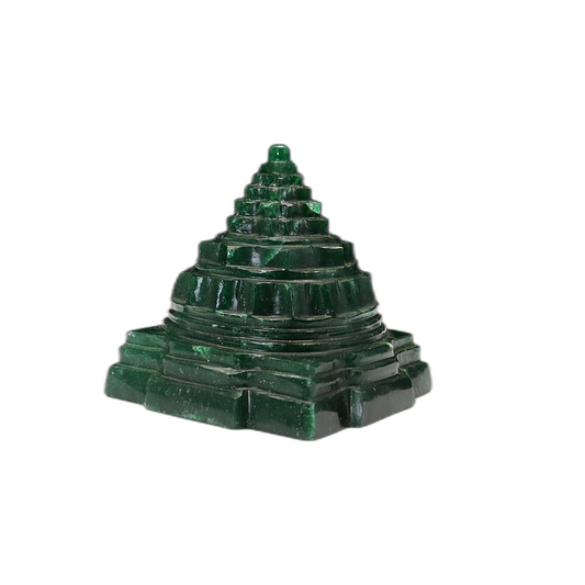 Dark Green Aventurine Shree Yantra Carving