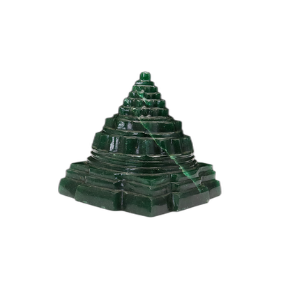 Dark Green Aventurine Shree Yantra Carving