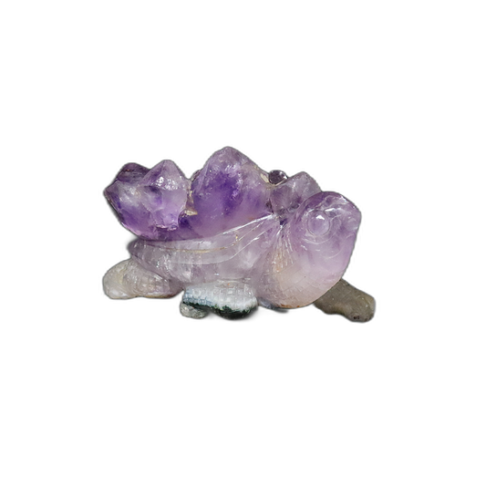 Amethyst Crystal Tortoise Carving