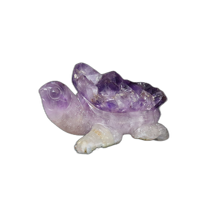 Amethyst Crystal Tortoise Carving