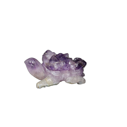 Amethyst Crystal Tortoise Carving
