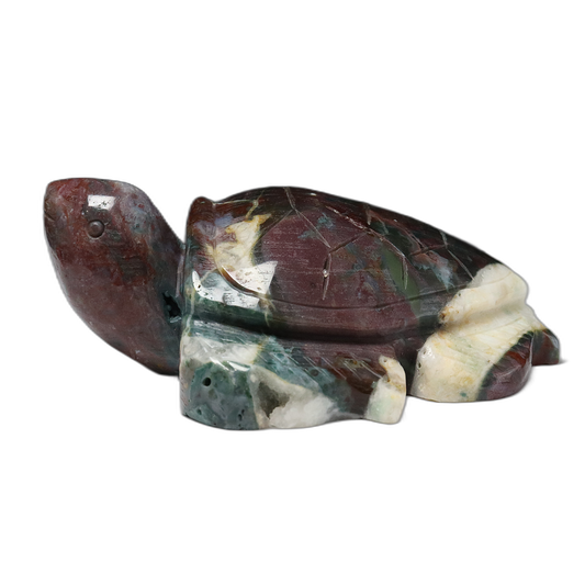 Ocean Jasper Turtle Carving