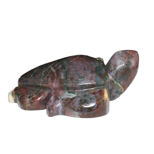 Ocean Jasper Turtle Carving