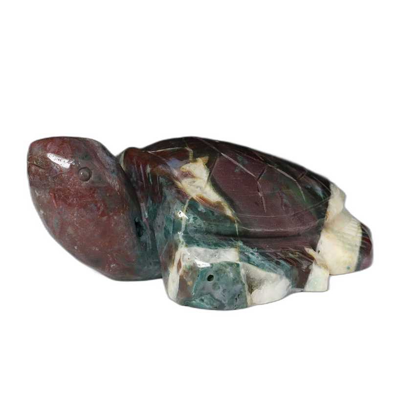Ocean Jasper Turtle Carving