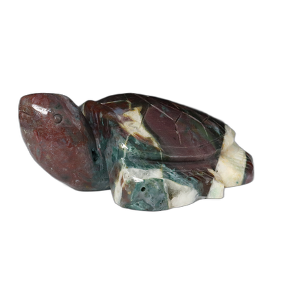 Ocean Jasper Turtle Carving