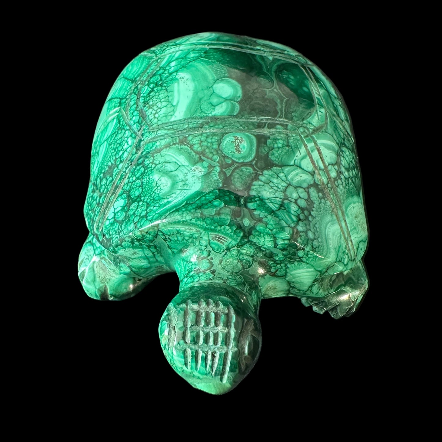 Malachite Turtle Carving