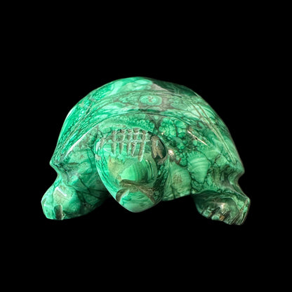 Malachite Turtle Carving