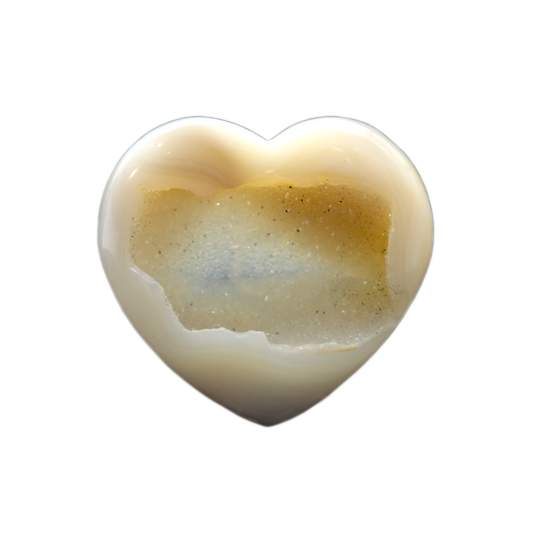 Druzy Quartz in Agate Hearts