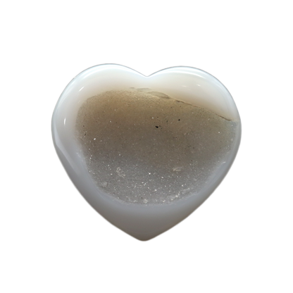 Druzy Quartz in Agate Hearts