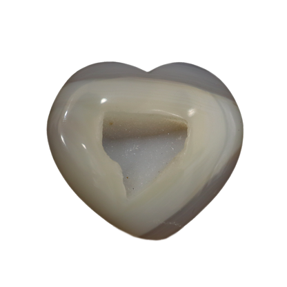 Druzy Quartz in Agate Hearts