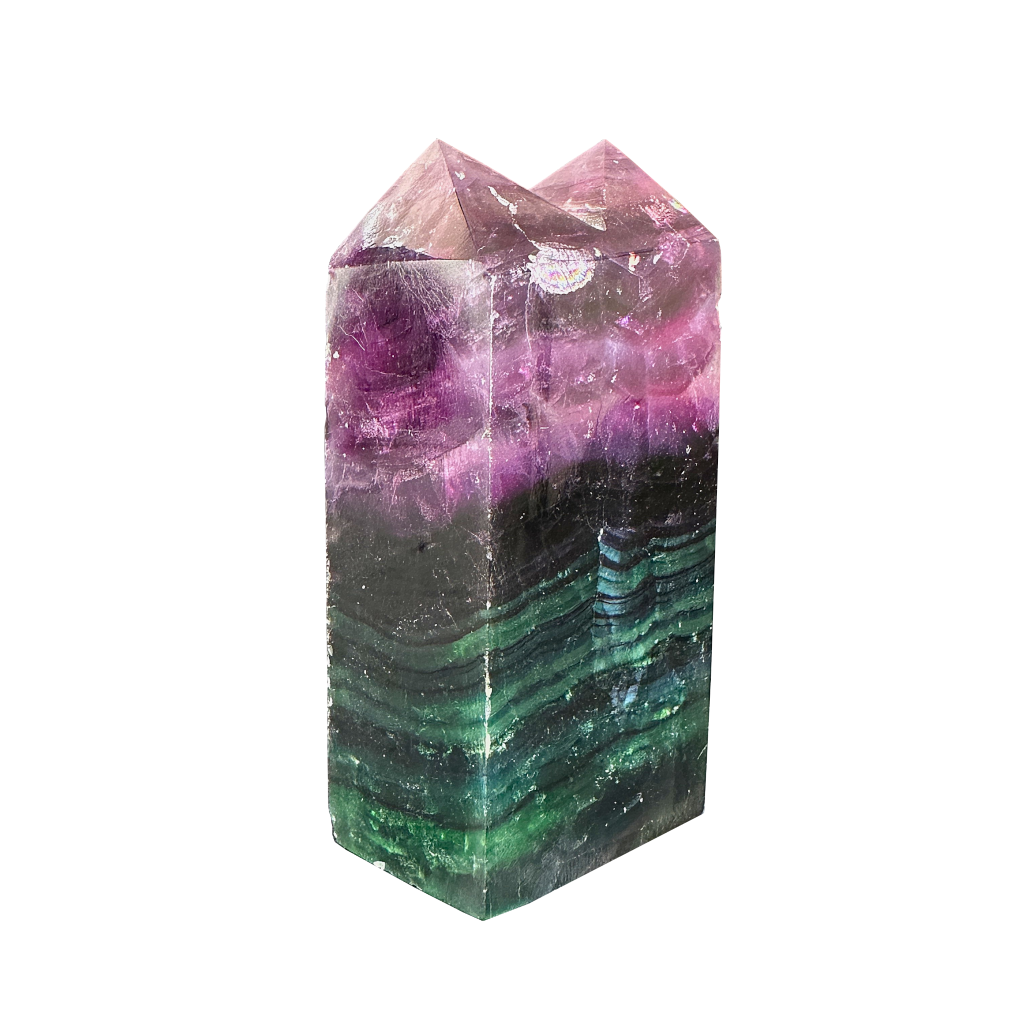Double Point Multi Fluorite Twin Tower