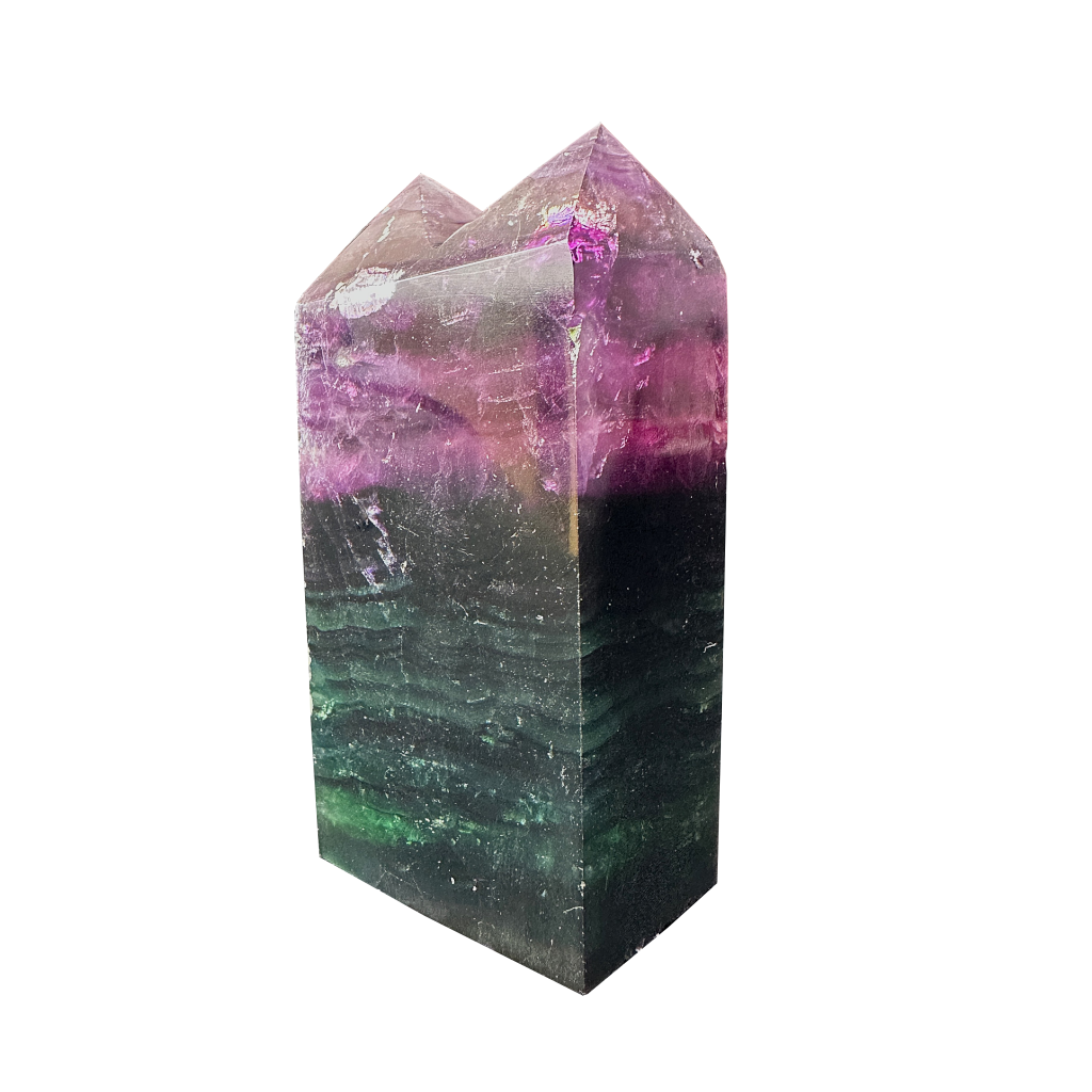 Double Point Multi Fluorite Twin Tower