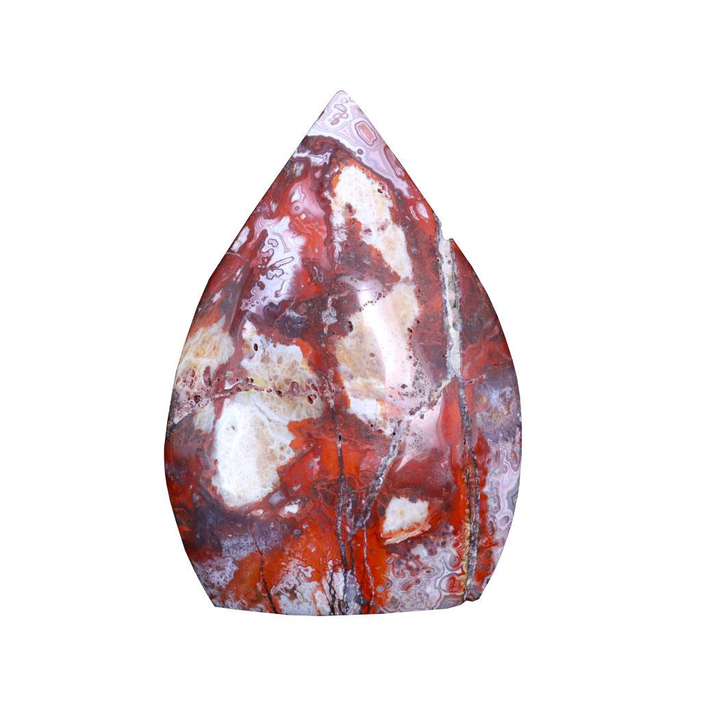 Red Lace Agate Flames